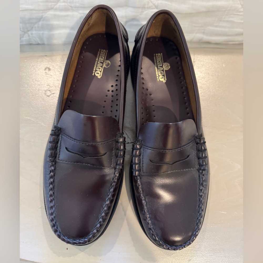 Sebago Leather Dan Loafers - Deep Brown Burgundy - Picture 6 of 10